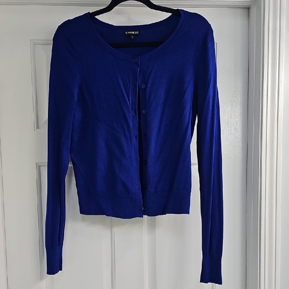 Express Women's Royal Blue Button Down Shirt